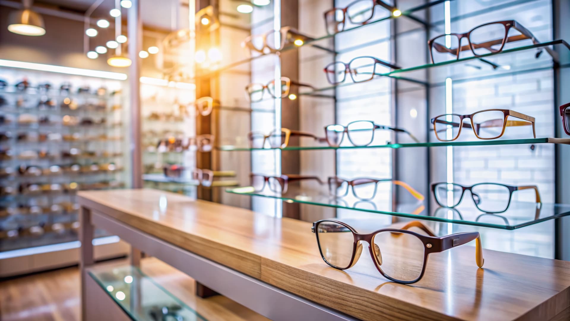 Multiple eyeglass frames illustration